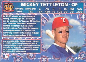 1996 Pacific Crown Collection #422 Mickey Tettleton Back