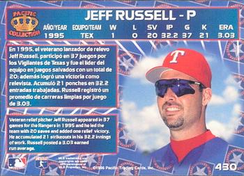 1996 Pacific Crown Collection #430 Jeff Russell Back