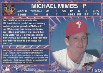1996 Pacific Crown Collection #150 Michael Mimbs Back