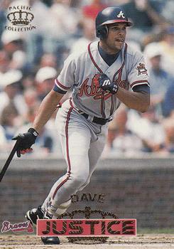 1996 Pacific Crown Collection #16 Dave Justice Front