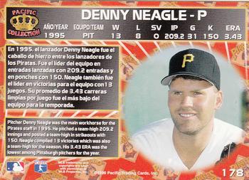 1996 Pacific Crown Collection #178 Denny Neagle Back