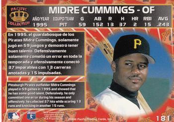 1996 Pacific Crown Collection #181 Midre Cummings Back