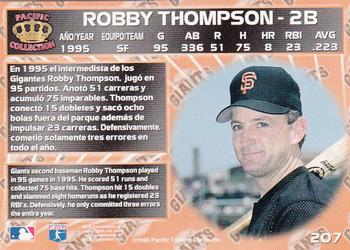 1996 Pacific Crown Collection #207 Robby Thompson Back