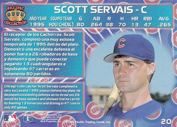 1996 Pacific Crown Collection #20 Scott Servais Back