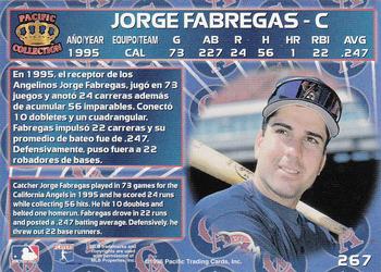 1996 Pacific Crown Collection #267 Jorge Fabregas Back