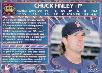 1996 Pacific Crown Collection #275 Chuck Finley Back