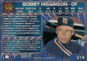 1996 Pacific Crown Collection #319 Bobby Higginson Back