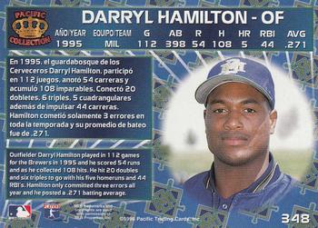 1996 Pacific Crown Collection #348 Darryl Hamilton Back