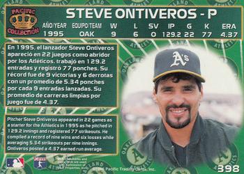 1996 Pacific Crown Collection #398 Steve Ontiveros Back