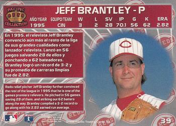 1996 Pacific Crown Collection #39 Jeff Brantley Back