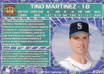 1996 Pacific Crown Collection #404 Tino Martinez Back