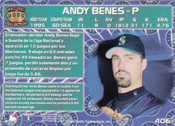 1996 Pacific Crown Collection #406 Andy Benes Back