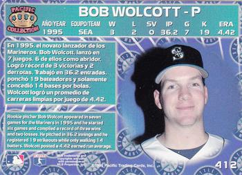 1996 Pacific Crown Collection #412 Bob Wolcott Back