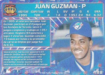 1996 Pacific Crown Collection #438 Juan Guzman Back