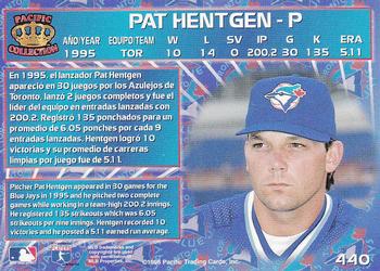 1996 Pacific Crown Collection #440 Pat Hentgen Back