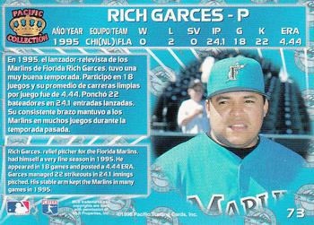 1996 Pacific Crown Collection #73 Rich Garces Back