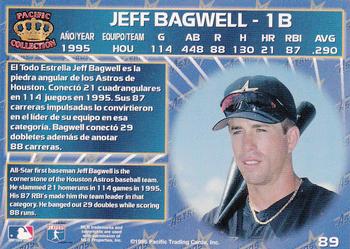 1996 Pacific Crown Collection #89 Jeff Bagwell Back