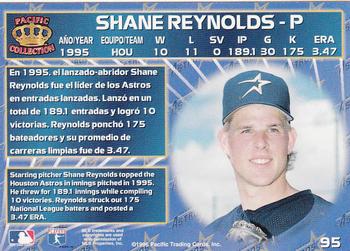 1996 Pacific Crown Collection #95 Shane Reynolds Back