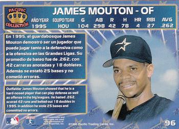 1996 Pacific Crown Collection #96 James Mouton Back