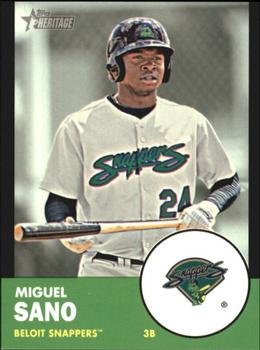 2012 Topps Heritage Minor League - Black #6 Miguel Sano Front