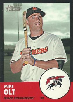 2012 Topps Heritage Minor League - Black #11 Mike Olt Front