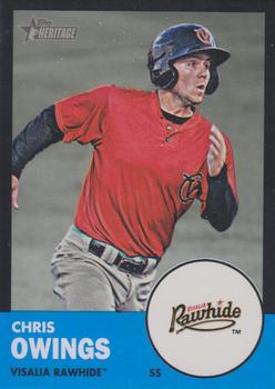 2012 Topps Heritage Minor League - Black #29 Chris Owings Front