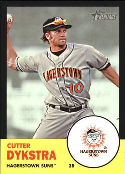 2012 Topps Heritage Minor League - Black #42 Cutter Dykstra Front