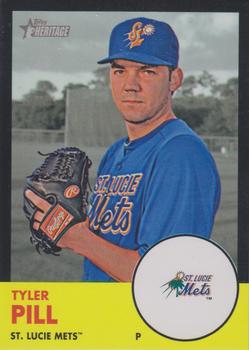 2012 Topps Heritage Minor League - Black #62 Tyler Pill Front