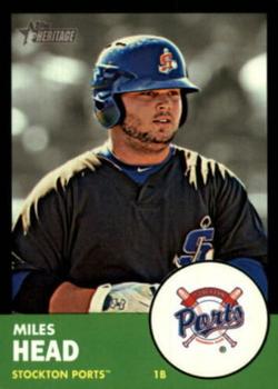 2012 Topps Heritage Minor League - Black #70 Miles Head Front