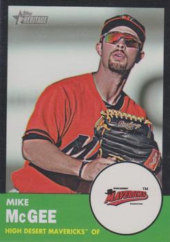 2012 Topps Heritage Minor League - Black #84 Mike McGee Front