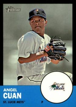 2012 Topps Heritage Minor League - Black #125 Angel Cuan Front