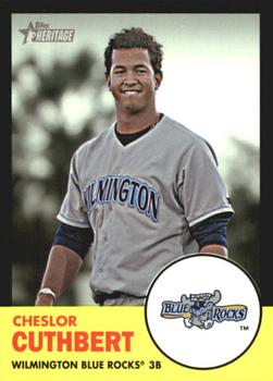 2012 Topps Heritage Minor League - Black #157 Cheslor Cuthbert Front