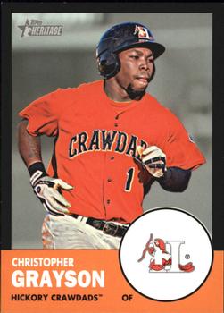 2012 Topps Heritage Minor League - Black #169 Christopher Grayson Front