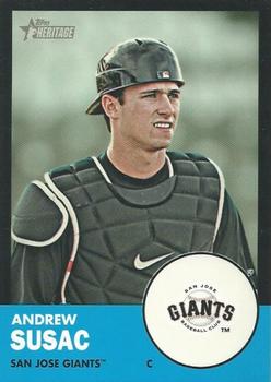 2012 Topps Heritage Minor League - Black #176 Andrew Susac Front