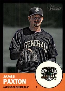 2012 Topps Heritage Minor League - Black #203 James Paxton Front
