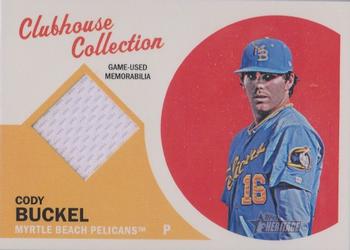 2012 Topps Heritage Minor League - Clubhouse Collection Relics #CCR-CBU Cody Buckel Front