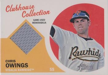 2012 Topps Heritage Minor League - Clubhouse Collection Relics #CCR-CO Chris Owings Front