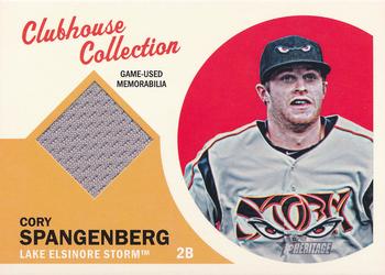 2012 Topps Heritage Minor League - Clubhouse Collection Relics #CCR-CS Cory Spangenberg Front