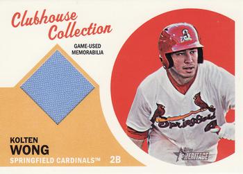 2012 Topps Heritage Minor League - Clubhouse Collection Relics #CCR-KW Kolten Wong Front