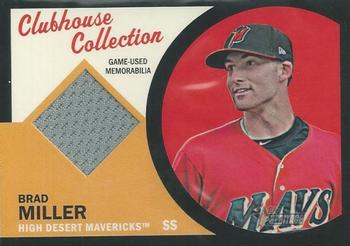 2012 Topps Heritage Minor League - Clubhouse Collection Relics Black #CCR-BM Brad Miller Front