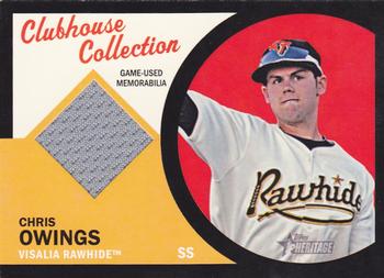 2012 Topps Heritage Minor League - Clubhouse Collection Relics Black #CCR-CO Chris Owings Front