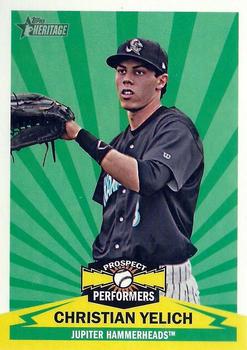 2012 Topps Heritage Minor League - Prospect Performers #PPCY Christian Yelich Front