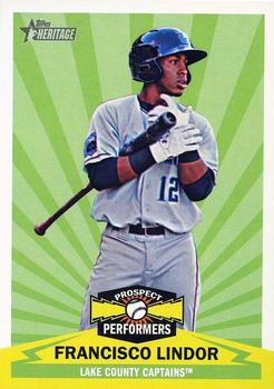 2012 Topps Heritage Minor League - Prospect Performers #PPFL Francisco Lindor Front