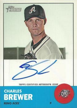 2012 Topps Heritage Minor League - Real One Autographs #ROA-CB Charles Brewer Front