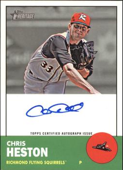 2012 Topps Heritage Minor League - Real One Autographs #ROA-CH Chris Heston Front