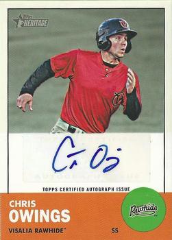 2012 Topps Heritage Minor League - Real One Autographs #ROA-CO Chris Owings Front