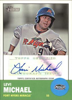 2012 Topps Heritage Minor League - Real One Autographs #ROA-LM Levi Michael Front