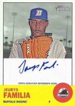 2012 Topps Heritage Minor League - Real One Autographs #ROA-JF Jeurys Familia Front