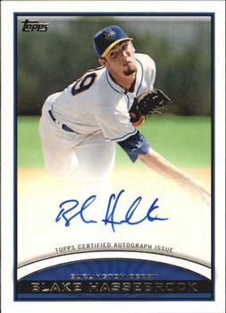 2012 Topps Pro Debut - Autographs #PDA-BH Blake Hassebrock Front