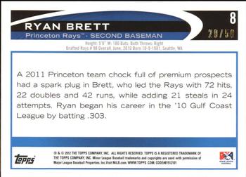 2012 Topps Pro Debut - Gold #8 Ryan Brett Back